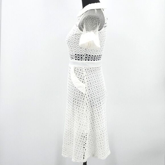 Little Star Korean Dress Womens Size XS White Lace Mesh Coquette Feminine Demure - Picture 4 of 16